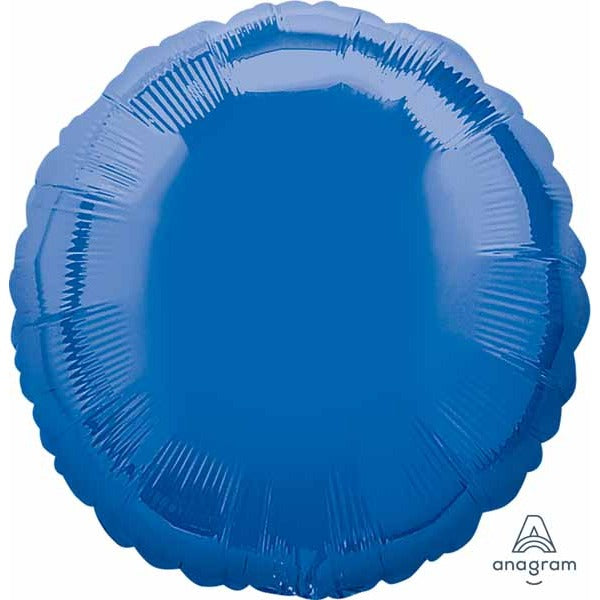 Anagram 18 Inch Dark Blue Round Foil Balloon