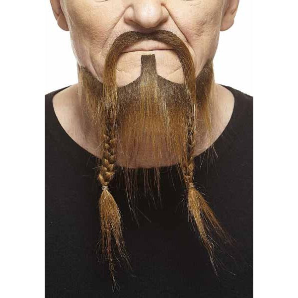 Medium Brown Costume Moustache and Beard