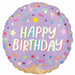Ice Cream Party Happy Birthday 18" Round Foil Balloon