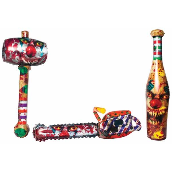 Killer Clown Inflatable Chainsaw Costume Prop
