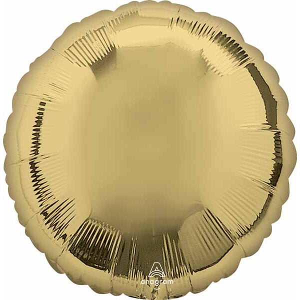 18-Inch White Gold Round Foil Balloon