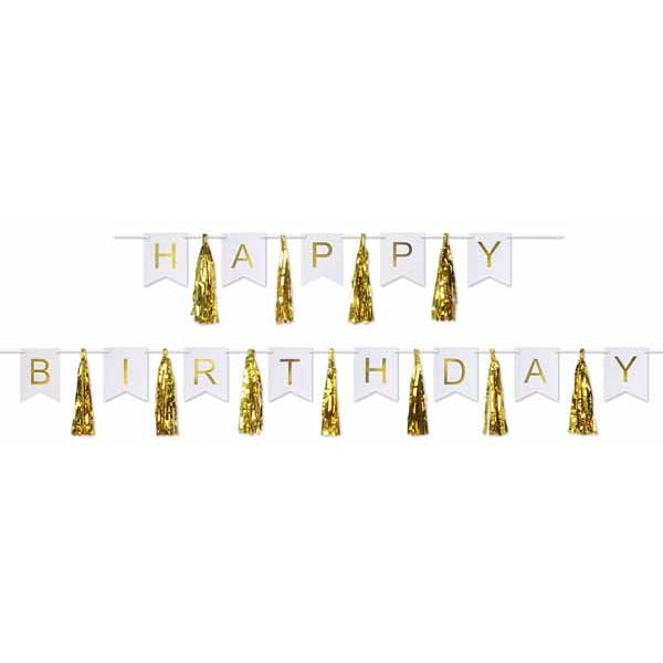 Happy Birthday Tassel Streamer, 2-Piece Set