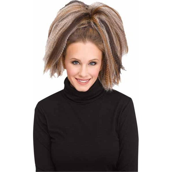 Blonde/Light Brown Crimped Costume Wiglet