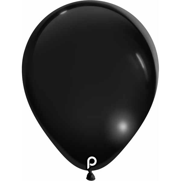 Prima Black 18-Inch Round Latex Balloons, 25 Count