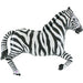 43-Inch Zebra-Shaped Foil Balloon