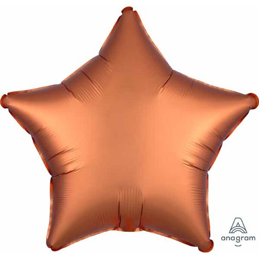 Amber Satin Luxe Star Foil Balloon, 19 Inch