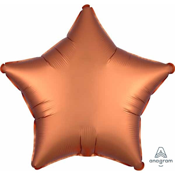 Amber Satin Luxe Star Foil Balloon, 19 Inch