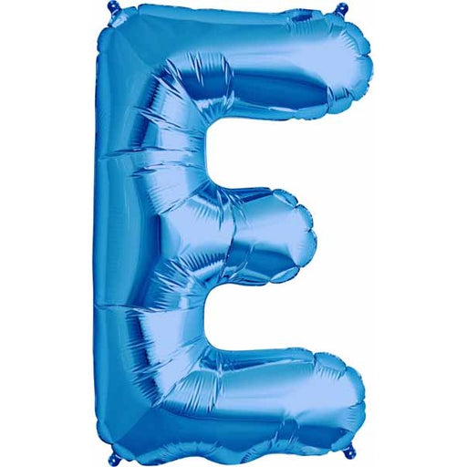 34-Inch Blue Letter E Balloon
