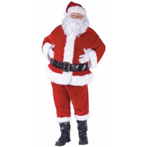 Complete Adult Velour Santa Suit, Standard Size 40-48