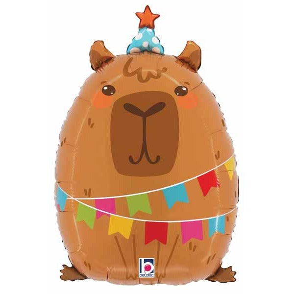 Party Capybara 23-Inch Shaped Foil Balloon