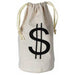 Fabric Drawstring Money Bag, 8.5 x 6.5 Inches