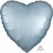 18-Inch Pastel Blue Satin Luxe Heart Foil Balloon