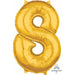 26 Inch Gold Number 8 Balloon