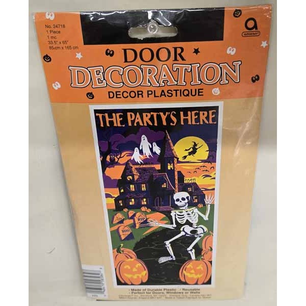 Spook Central Halloween Plastic Door Decoration