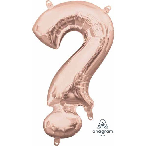 Rose Gold Question Mark Balloon, 16 Inch