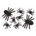 Black Fuzzy Spider Family Halloween Decorations, 8 Pack