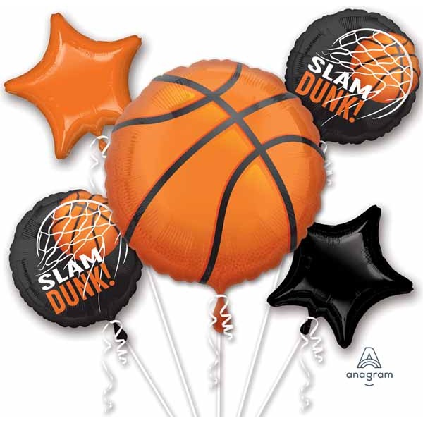 Nothin' But Net Basketball Foil Balloon Bouquet