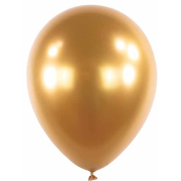 11-Inch Satin Luxe Gold Sateen Latex Balloons, 100-Count
