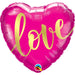 Love Gold 18-Inch Heart Foil Balloon