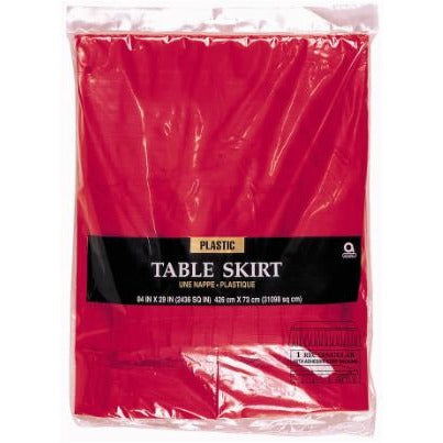 Light Yellow Plastic Table Skirt