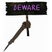 Beware Light Up Grave Greetings Halloween Decoration