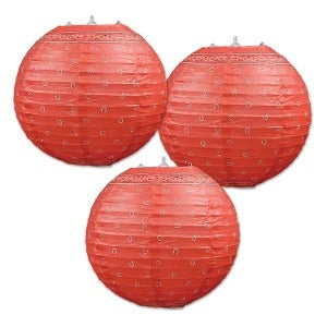 BANDANA PAPER LANTERNS 3/PKG 9½"