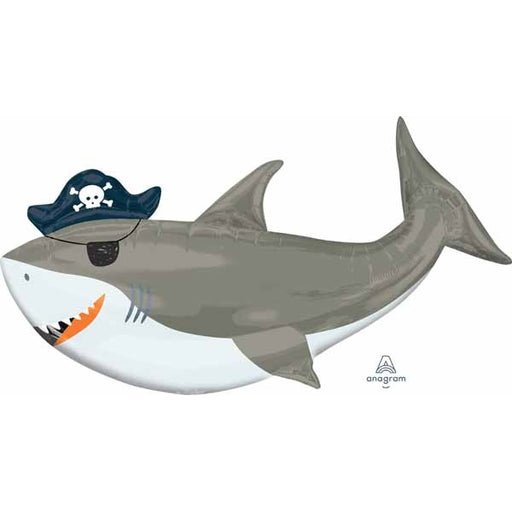 Ahoy Birthday Shark 41-Inch Shaped Foil Balloon