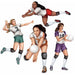 20-Inch Volleyball Players Cutouts, 4-Pack