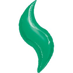 28 Inch Green Curve Foil Balloon