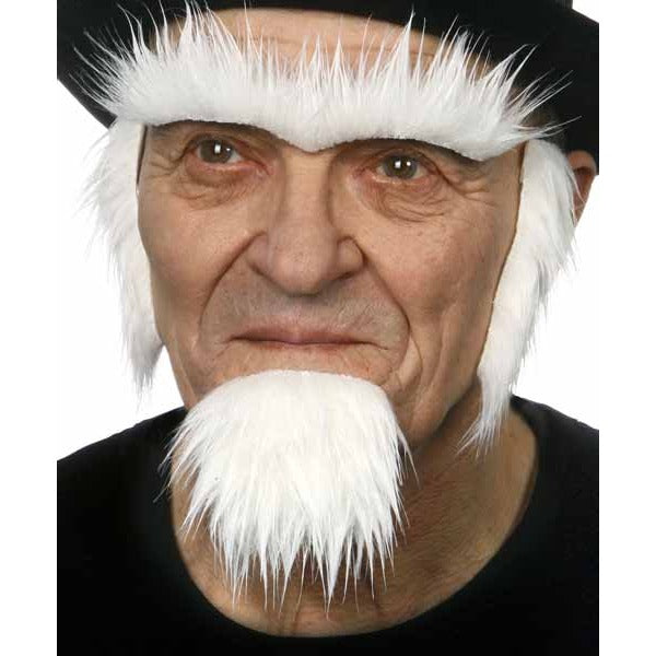 Uncle Sam White Beard, Sideburns and Eyebrows Costume Set