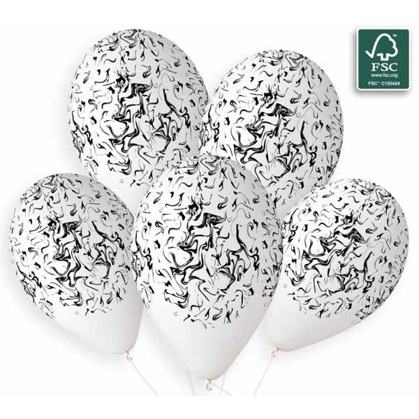 GEMAR 13" MARBLE WHITE BLACK INK 50/B