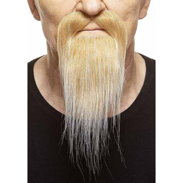 MOUSTACHE & BEARD BLONDE/WHITE 10X21CM