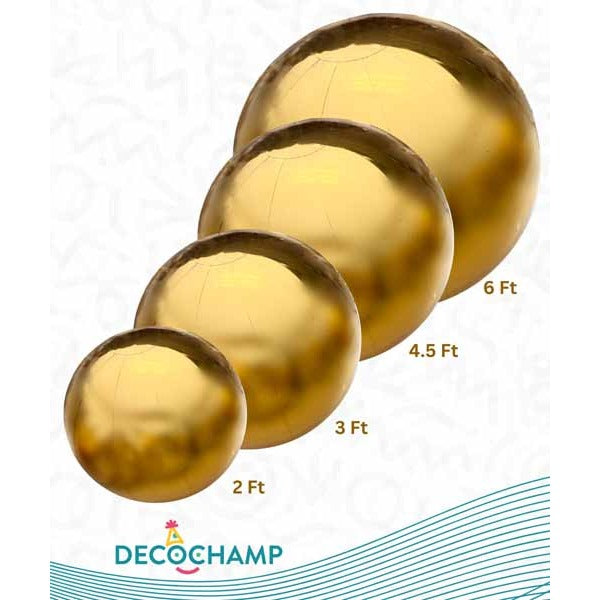 DecoChamp Gold Deco Ball 5-Piece Combo with Air Pump