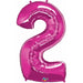 34 Inch Magenta Number 2 Balloon