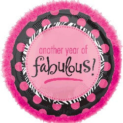 Another Year of Fabulous 32-Inch Jumbo Foil Birthday Balloon