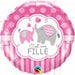 C'est une fille Elephant 18-Inch Round Foil Balloon
