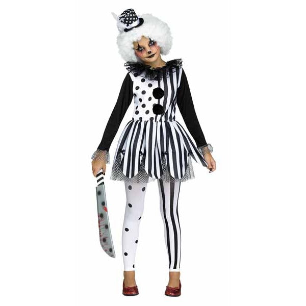 Killer Clown Costume, Child Large (12-14)