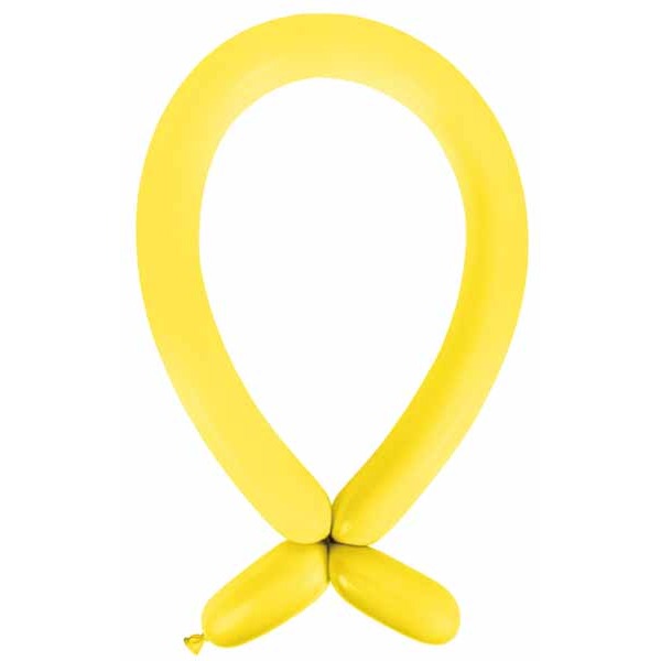 Anagram Yellow Sunshine 260 Latex Modeling Balloons, 100 Count