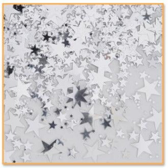 Silver Star Confetti, 0.5 oz