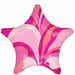 Pink Macro Marble 19-Inch Star Foil Balloon