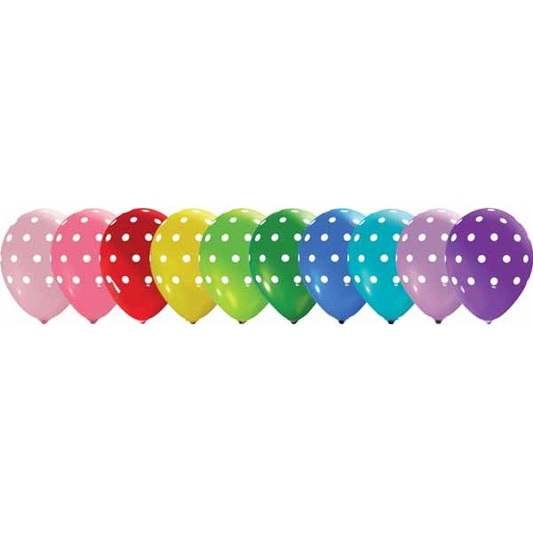 POLKA DOT ALL-OVER 12" TRENDY ASST 50/B