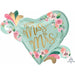 Mint to Be Heart Satin Foil Balloon, 32 Inch