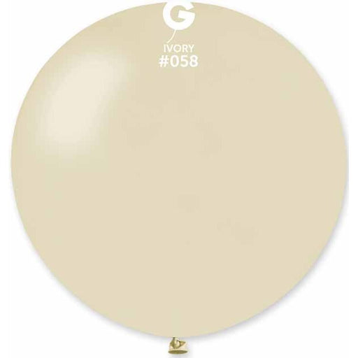 Gemar 31" Metallic Ivory Latex Balloon #058, 1 Count