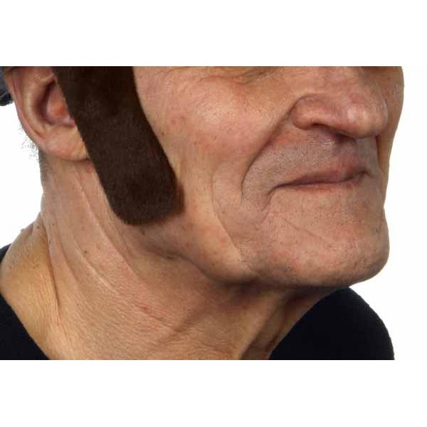 Dark Brown Costume Sideburns, 4 cm x 9 cm