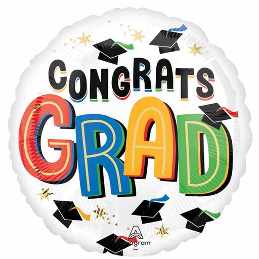 Bright Congrats Grad 28" Jumbo Foil Balloon