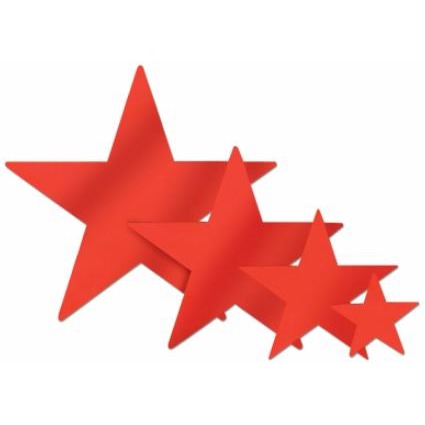 12-Inch Red Foil Star Decoration