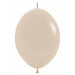 Deluxe White Sand 12" Link-O-Loon Latex Balloons, 50 Pack