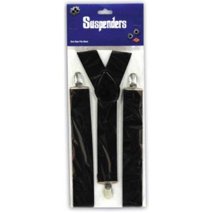 Adjustable Black Costume Suspenders