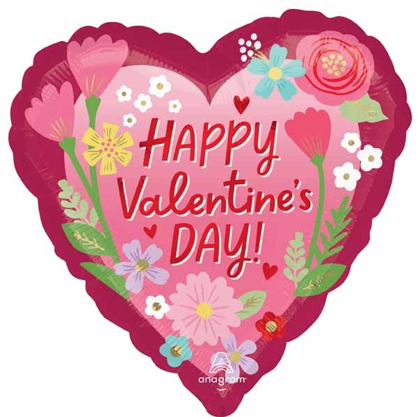 Sending Flowers 18-Inch Heart Foil Valentine's Day Balloon