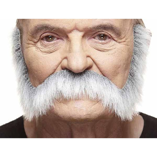 Nigel Long White and Grey Costume Moustache